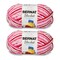 Bernat Blanket Brights Raspberry Ribbon Varg Yarn - 2 Pack of 300g/10.5oz - Polyester - 6 Super Bulky - 220 Yards - Knitting/Crochet